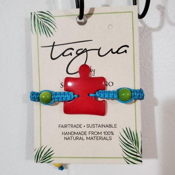 Tagua | Jewelry | Autism Awareness Tagua Puzzle Piece Bracelet | Poshmark